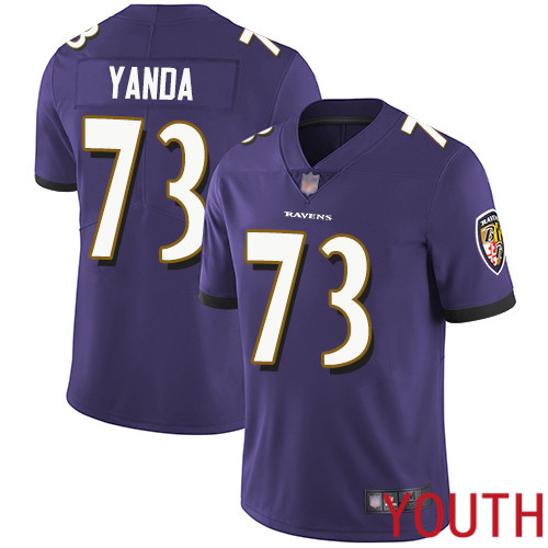 Baltimore Ravens Limited Purple Youth Marshal Yanda Home Jersey NFL Football #73 Vapor Untouchable->youth nfl jersey->Youth Jersey